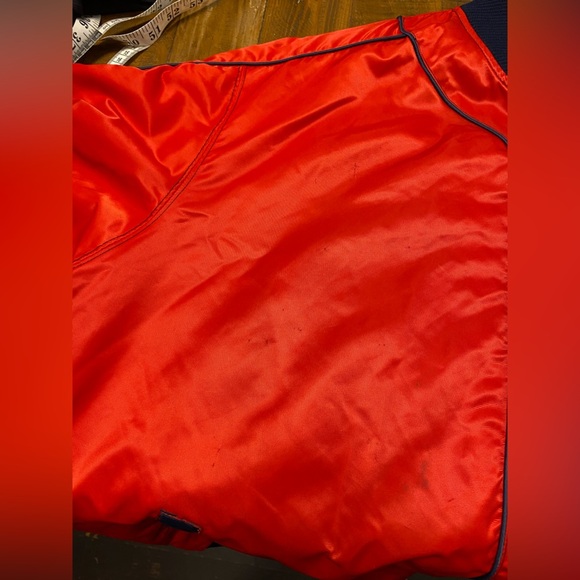 Boston Red Sox Jacket G-III Carl Banks Bomber Baseball Big Logo Satin Two Sided - Picture 14 of 14